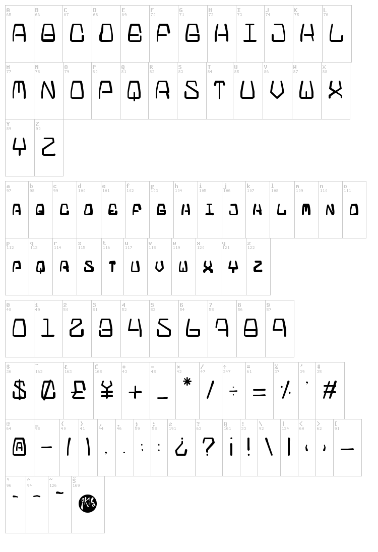 La Chim de 23:50 font map